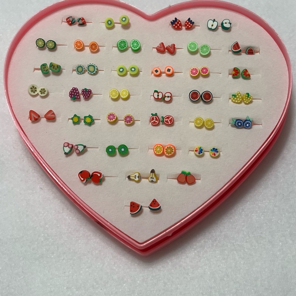 Colorful Fruit-Themed Earring Set